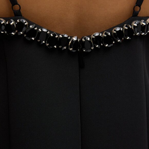 Tibi Bonded Twill Beaded Strappy Dress - Picture 8 of 8